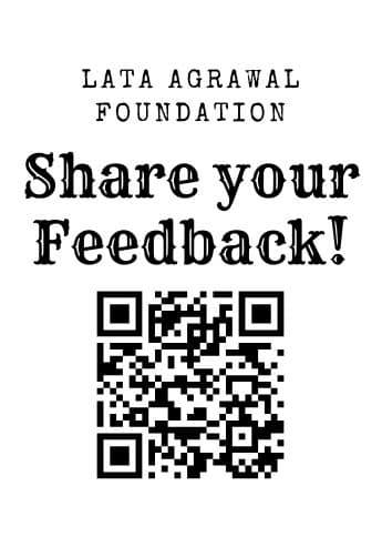 QR code to leave a Google review for Lata Agrawal Foundation