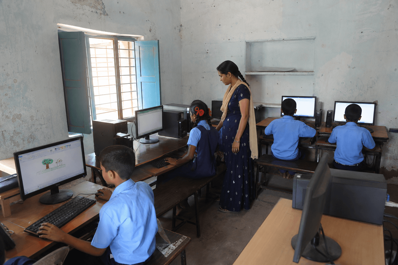 Computer Lab at ZPPS Jalna, Jalna, Maharashtra